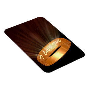 Imán "Te amo" Anillo Dorado