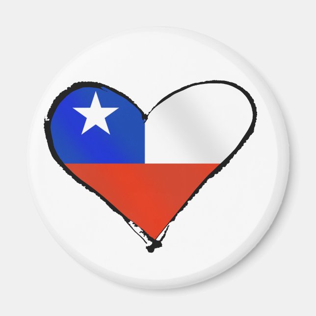 Imán Te Amo Chile amor y orgullo chileno (Frente)