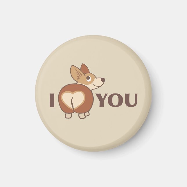 Imán Te Amo Corgi Magnet (Frente)