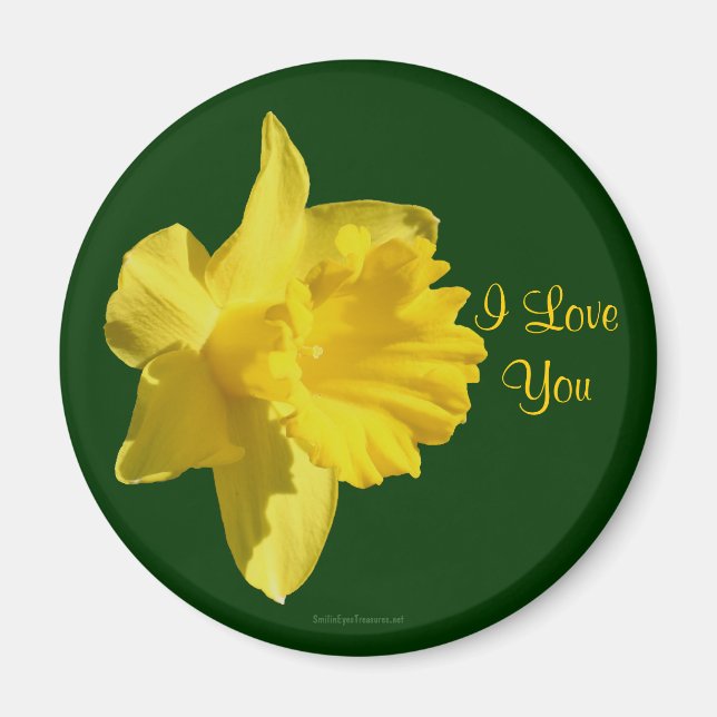 Imán Te Amo Daffodil Flower Flower Magnet (Frente)