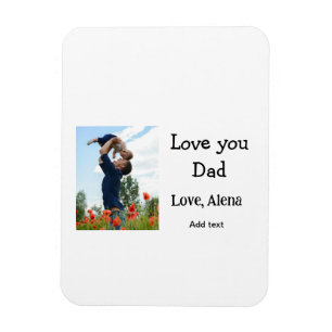 Imán Te amo el día de papá padre elegante agregar texto