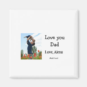 Imán Te amo el día de papá padre elegante agregar texto