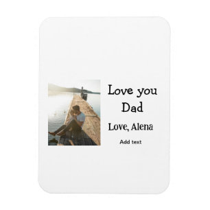Imán Te amo el día de papá padre elegante agregar texto