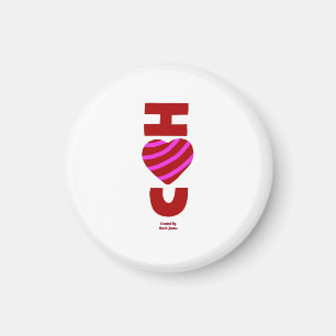 Imán Te Amo El Magnet Circular