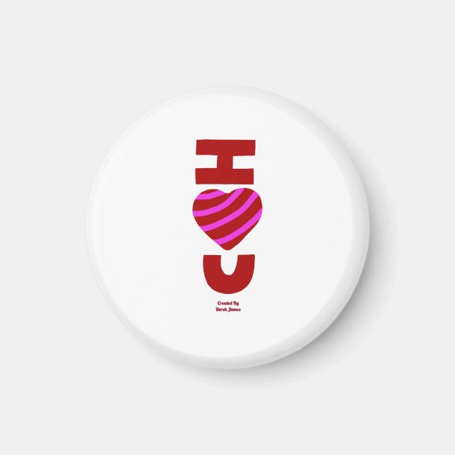 Imán Te Amo El Magnet Circular (Frente)