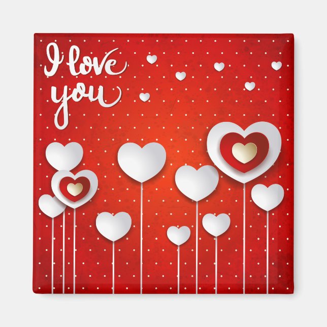 Imán Te amo en rojo (Frente)