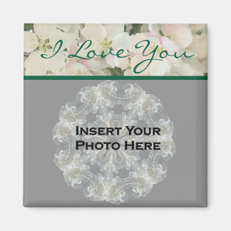 Imán Te Amo Flores Foto Personalizada