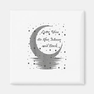 Imán Te Amo Hasta La Luna Y De Regreso Corazón Minimali