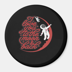 Imán Te Amo Hasta La Luna Y De Regreso Diseño Limpio