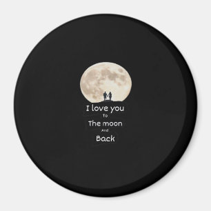 Imán Te Amo Hasta La Luna Y De Regreso Diseño Mínimo