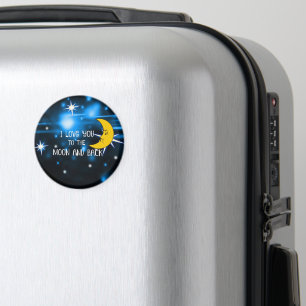 Imán Te amo hasta la luna y de vuelta, diseño colorido