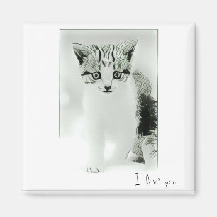 Imán Te amo Kitten Magnet