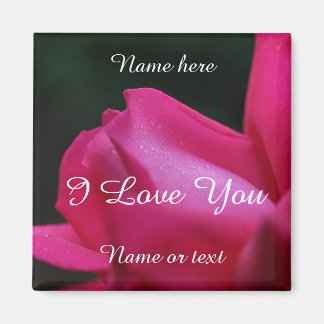 Imán Te Amo La Flor Rosebud Personalizada