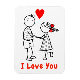 Imán Te Amo Magnet - Pareja Cuta