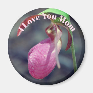 Imán Te Amo Mamá Flor de Zapatilla de Dama