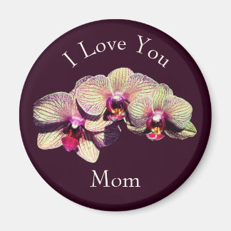 Imán Te Amo Mamá Flores de Orquídea Elegantes