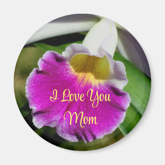 Imán Te Amo Mamá Orquídea Flor
