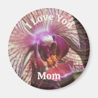 Imán Te Amo Mamá Orquídea Flor De Cerca