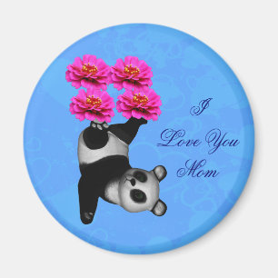 Imán Te Amo Mamá Panda Haciendo Malabares