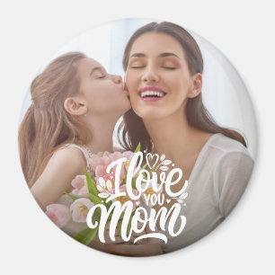 Imán Te amo, mamá Personalizado.