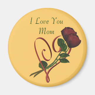Imán Te Amo Mamá Roses Roses Roses Roses Heart Magnet
