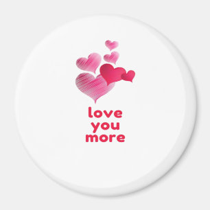 Imán Te Amo Más Diseño Cute de San Valentín