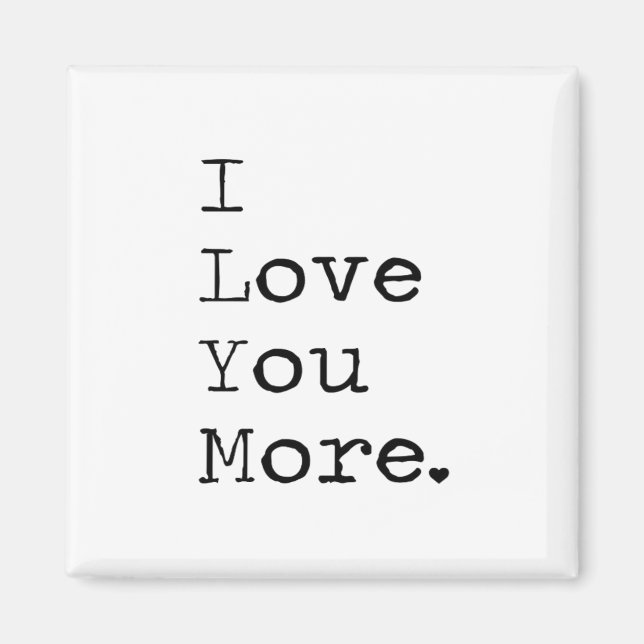Imán Te Amo Más Diseño Mínimo de Amor (Frente)