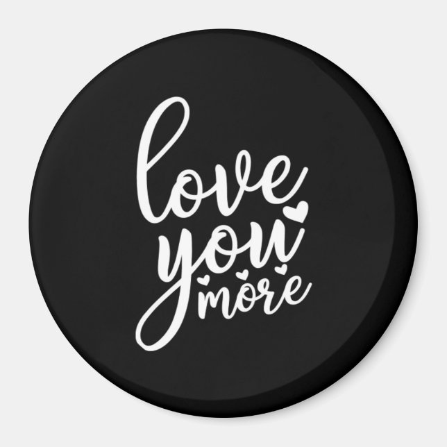 Imán Te Amo Más Diseño Mínimo Estilo Negro (Frente)