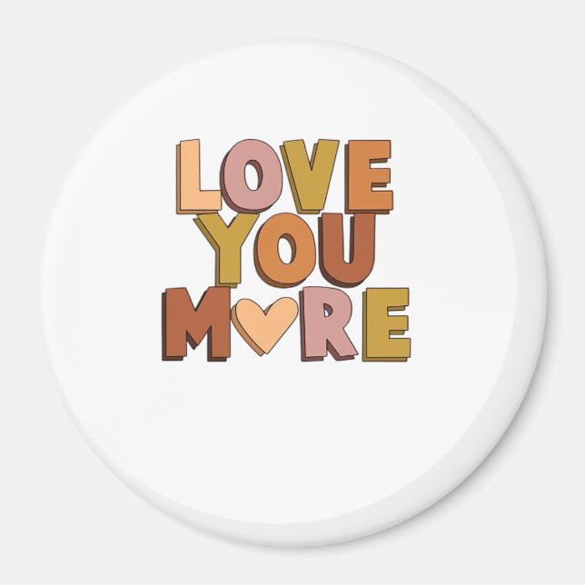 Imán Te Amo Más Estilo Romántico Mínimo  (Frente)