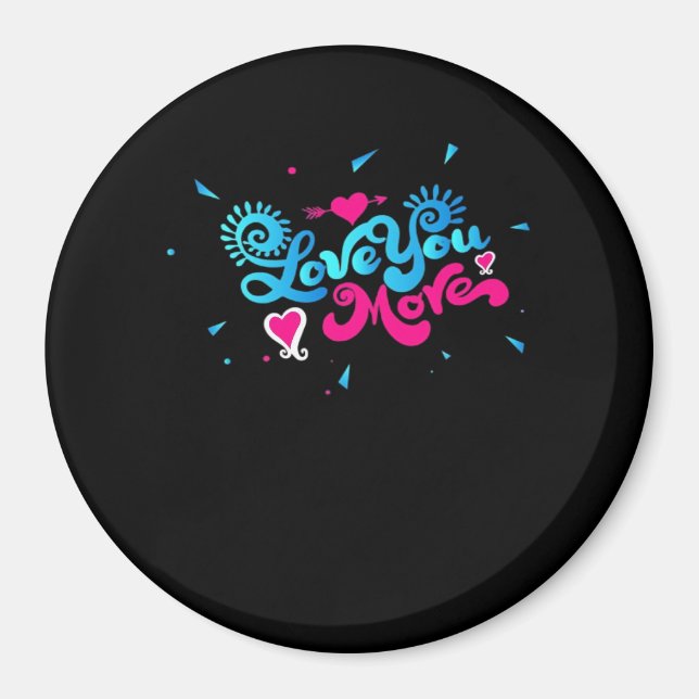 Imán Te Amo Más Tipografía Limpia Estilo  (Frente)