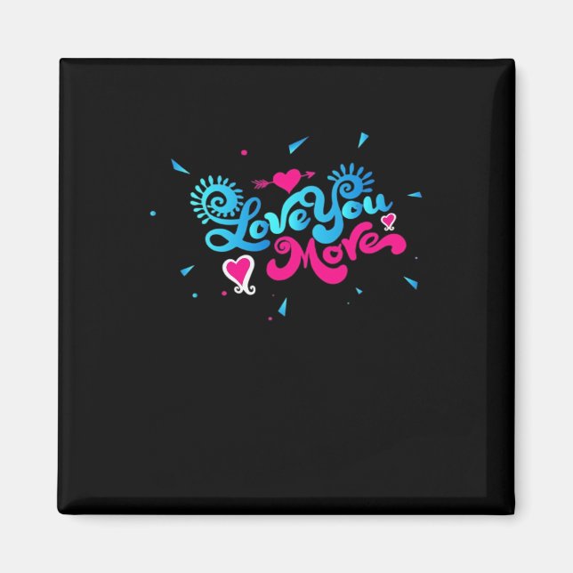 Imán Te Amo Más Tipografía Limpia Estilo  (Frente)