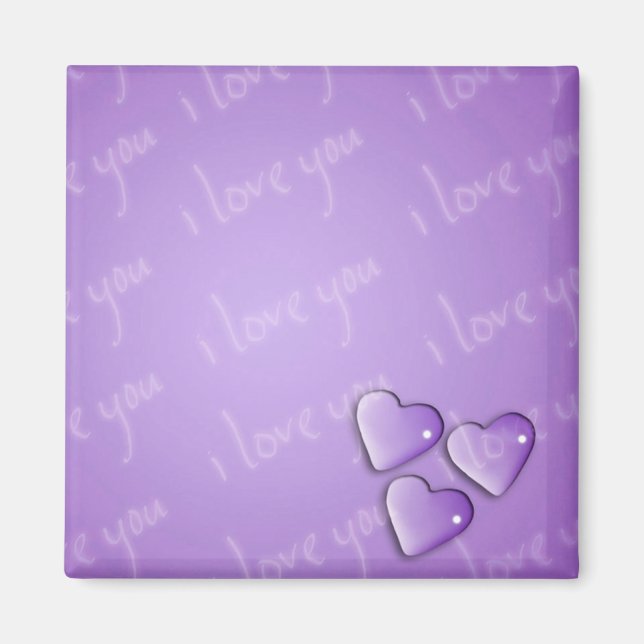 Imán Te Amo Morado (Frente)