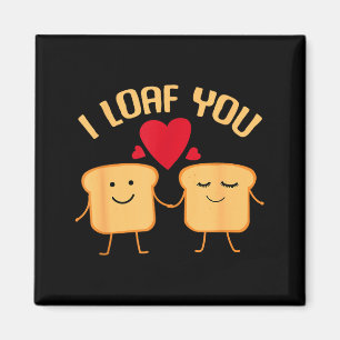 Imán Te amo pan divertido regalo del día de San Valentí
