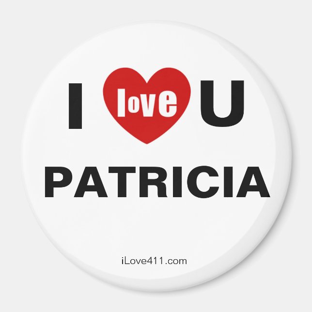 Imán Te amo Patricia (Frente)