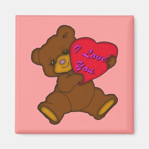 Imán "Te amo" peluche