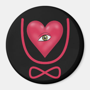 Imán Te amo por siempre Ojo corazón U eternidad