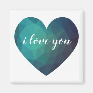 Imán Te amo regalo de San Valentín azul