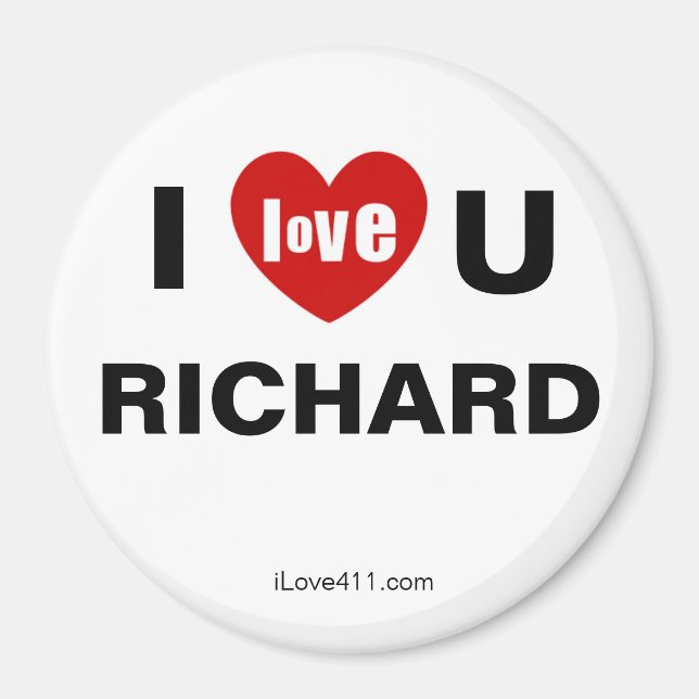 Imán Te amo RICHARD Fridge Magnet (Frente)