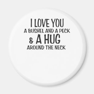 Imán Te amo un arbusto y un picoteo y un abrazo alreded