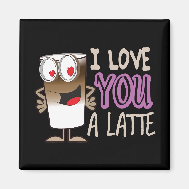 Imán Te amo un latte (Frente)
