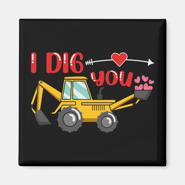 Imán Te Cavo Backhoe Valentine (Frente)