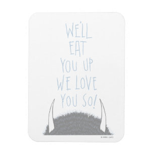 Imán ¡Te comeremos entero te queremos tanto! - Azul