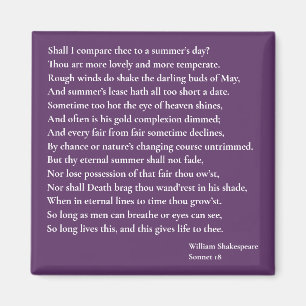 Imán ¿Te comparo con un día de verano? soneto 18