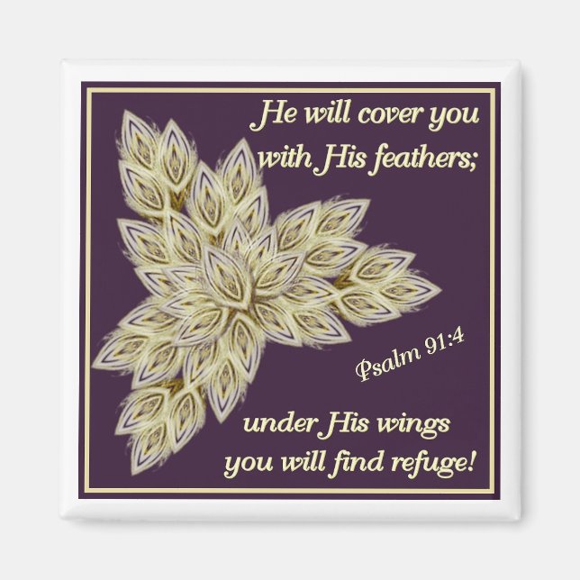 Imán Te cubrirá con sus plumas (Frente)