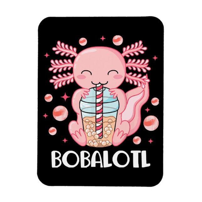 Imán Té de burbujas de ajolote divertido (Vertical)