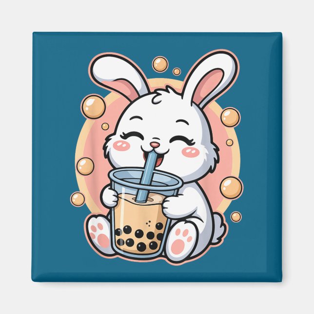 Imán Té de burbujas Rabbit Boba Tea (Frente)