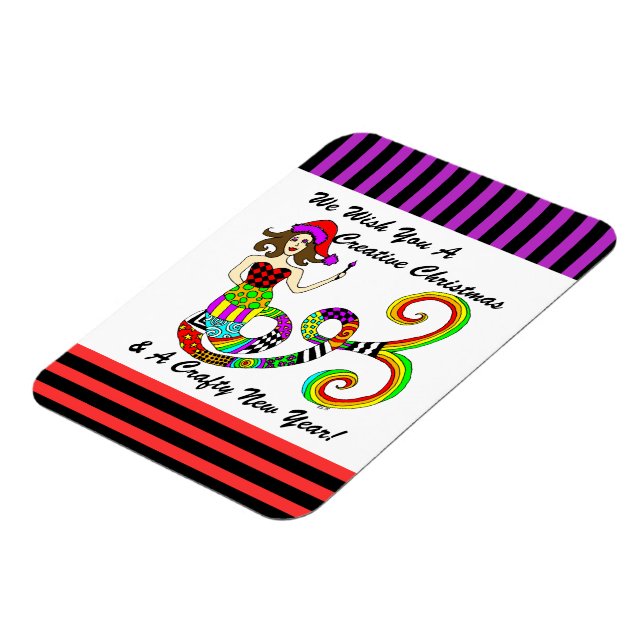 Imán Te Deseamos Un Navidad Creativo (Lado Izquierdo)