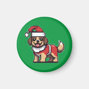 Imán Te deseamos una feliz navidad con una linda santa