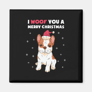 Imán Te Deseo una Feliz Navidad Bulldog Francés Amor Pe