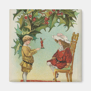 Imán Te deseo una Feliz Navidad - postal vintage